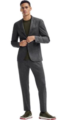 hugo boss dark green suit