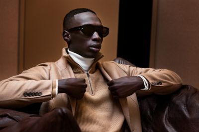 Orlando Bloom wearing a sophisticated optical glasses style from new FW21 collection 