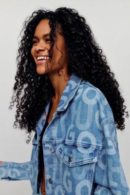 Female model wearing denim styles