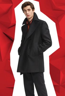 hugo boss overcoat sale