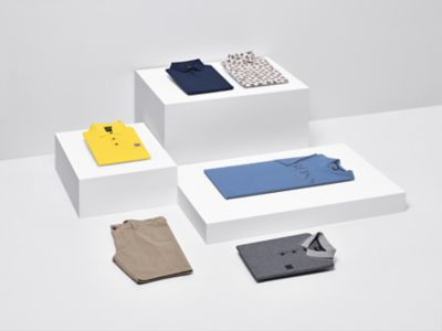 Navy and gold polo by BOSS