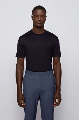 men wearing suit made from traceable wool by BOSS