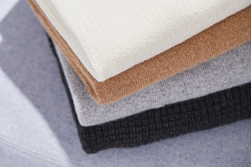 Pile of wool products by BOSS