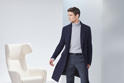 hugo boss suit overcoat