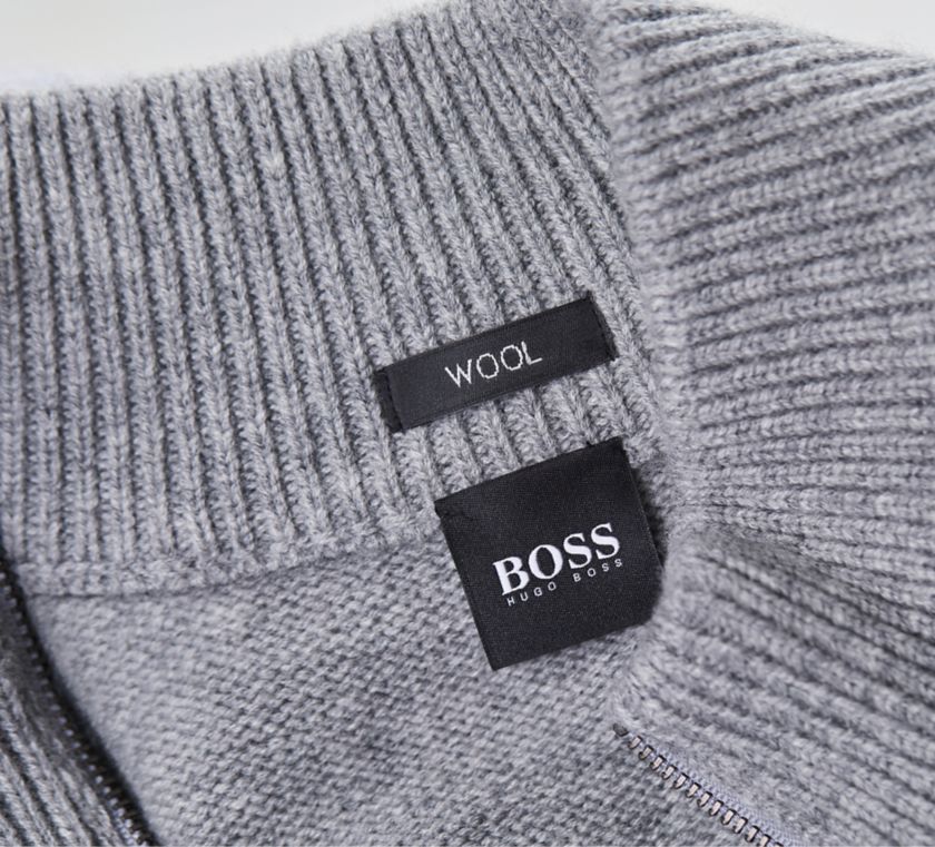 BOSS label in a wool pullover