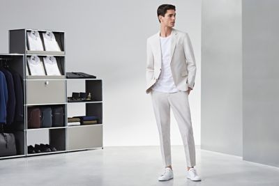 best white sneakers to wear with a suit