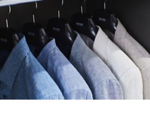 Hanging linen clothes by BOSS