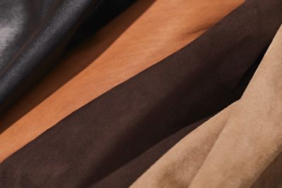 Leather fabric close up by BOSS