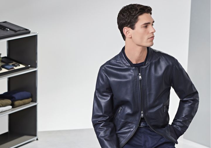 HUGO BOSS, Men's Designer Leather Jackets