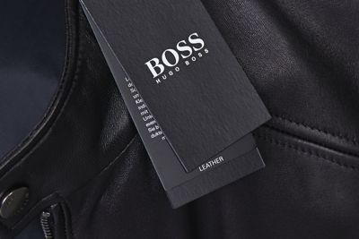 BOSS leather hanging tag 
