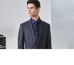 美品　HUGO BOSS SILK WOOL シルクウール　スーツ BOSS スリムフィットスーツ ストレッチウール シルク/リネン
