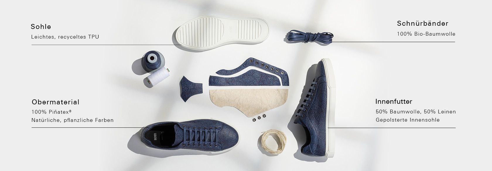 HUGO BOSS Vegane Schuhe aus Ananas Haut Innovatives Design