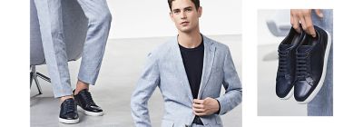 business casual blue shoes